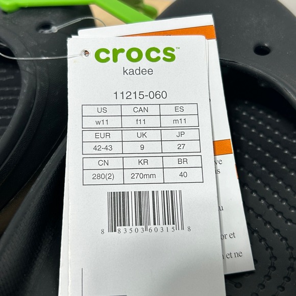 Crocs Kadee Women's Black Slip On Flats NWT - Size 11 & 42/43 EUR - Picture 6 of 7